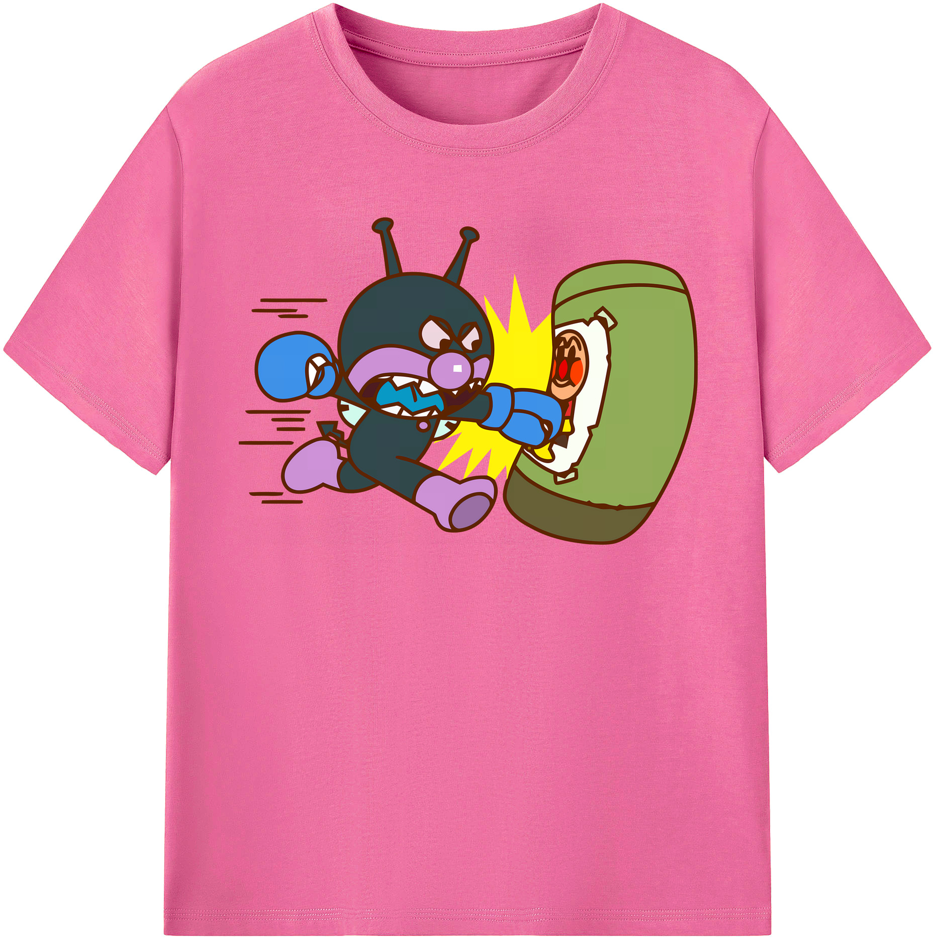 （画像用） アンパンマン Anpanman レディースカジュアルプリントTシャツ（綿100％）